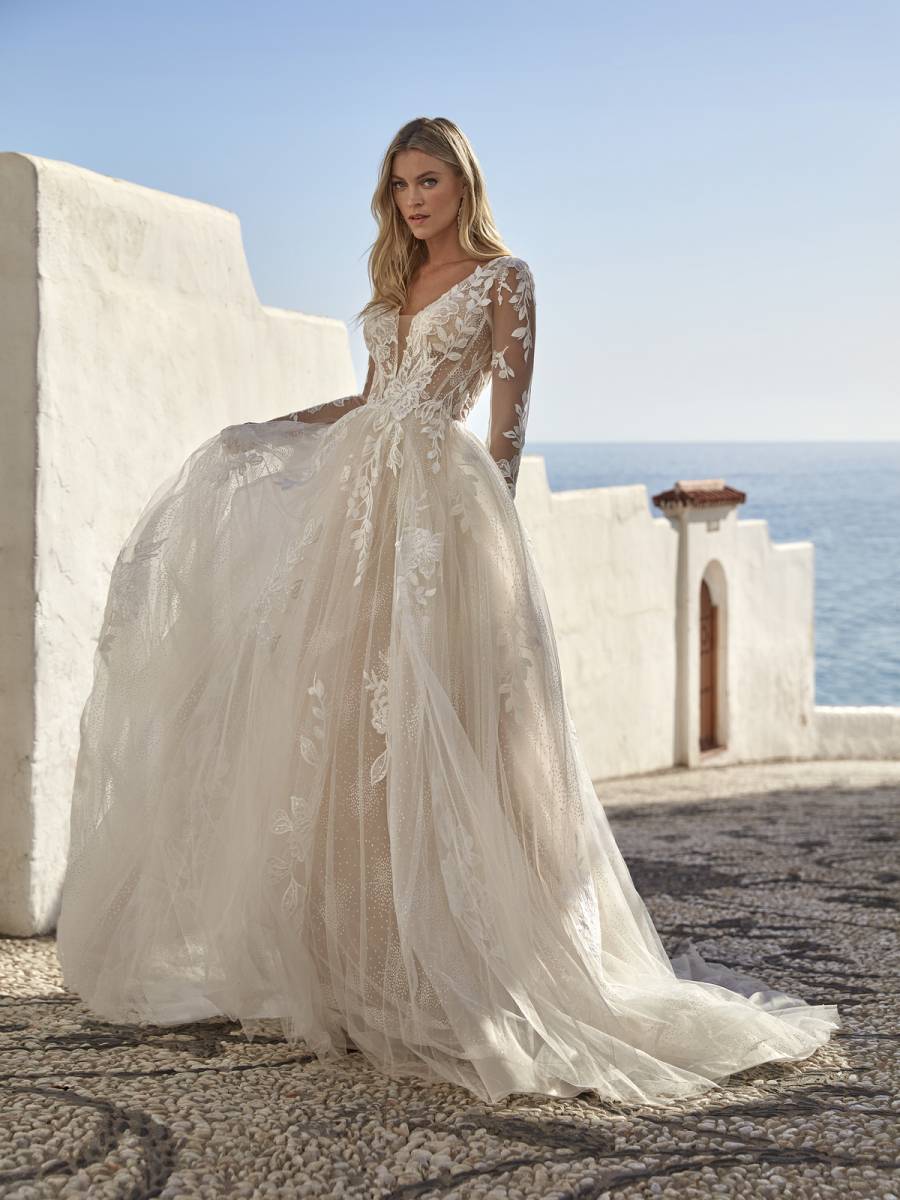 Robe de mariée manches longues Plan de Campagne