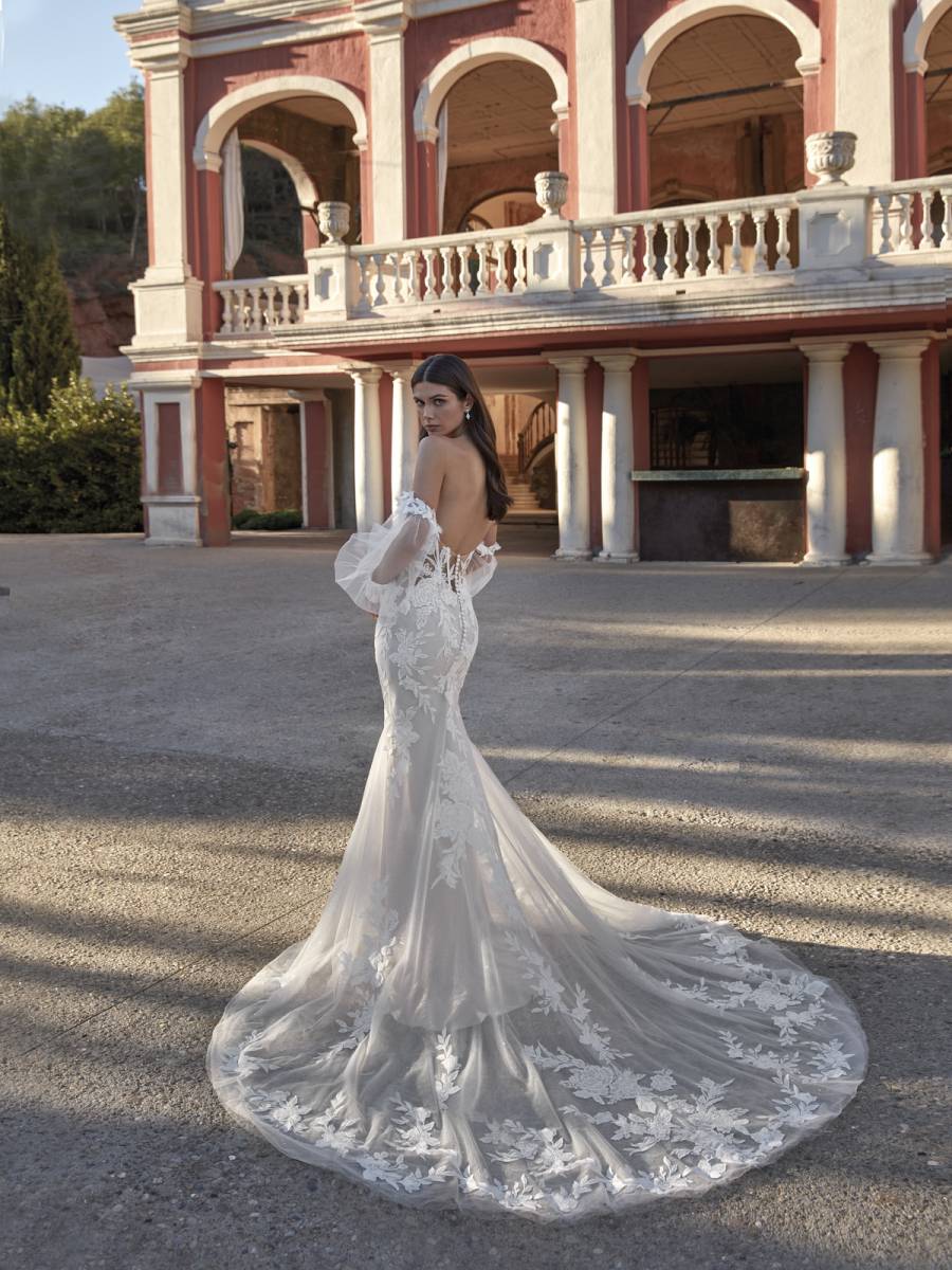 robe de mariée sirène avec col bateau Marseille