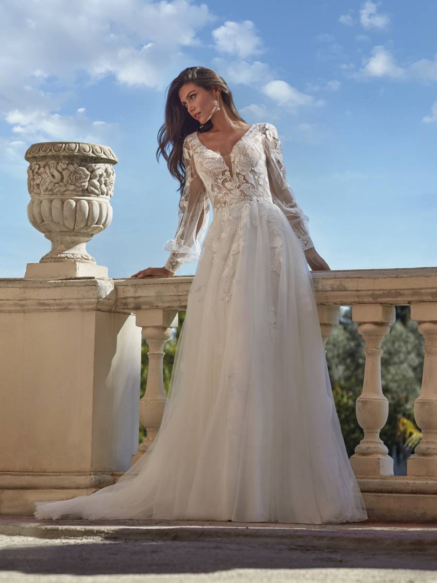 Robe de Mariée Bohème avec Manches Longues MARSEILLE