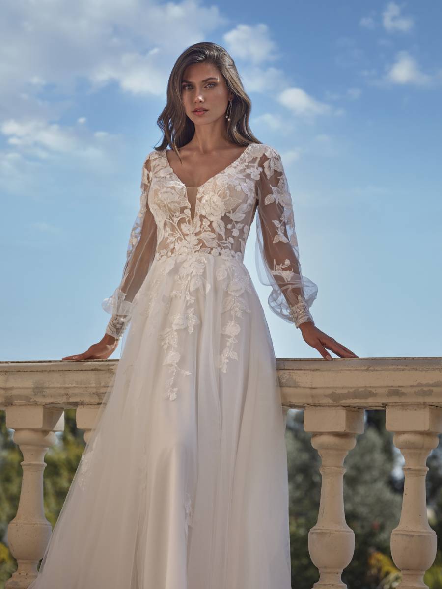 Robe de Mariée Bohème avec Manches Longues MARSEILLE