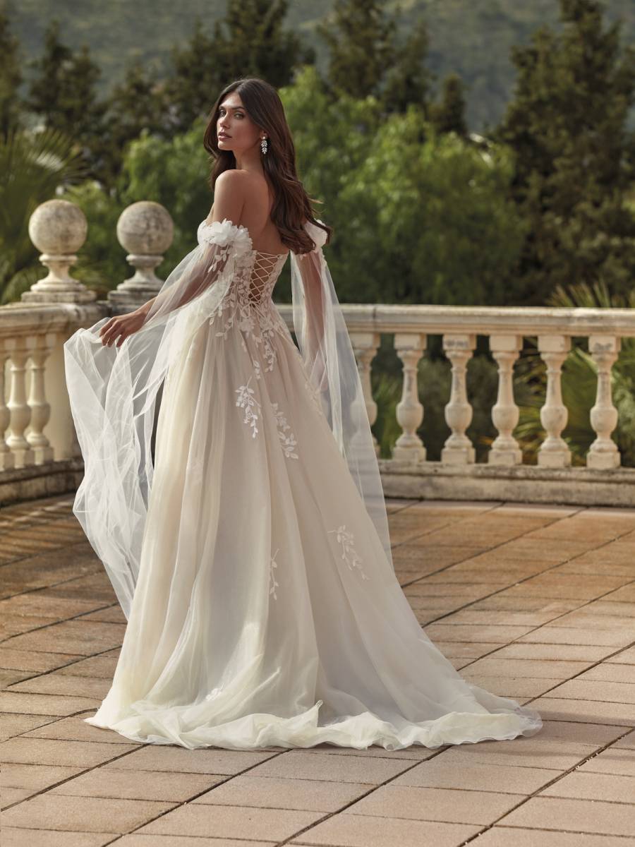 Robe de mariée bustier avec manches amovibles Marseille