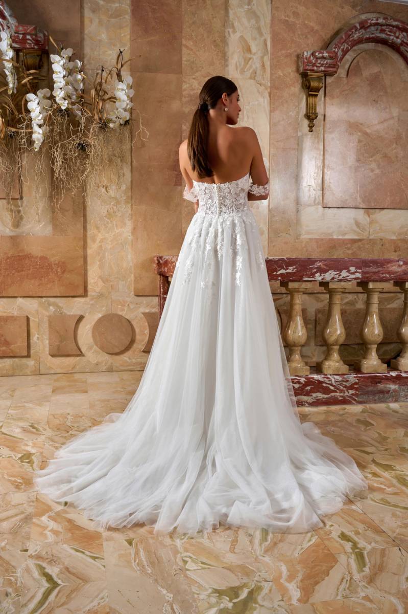 Robe de mariée bohème fente Plan de Campagne