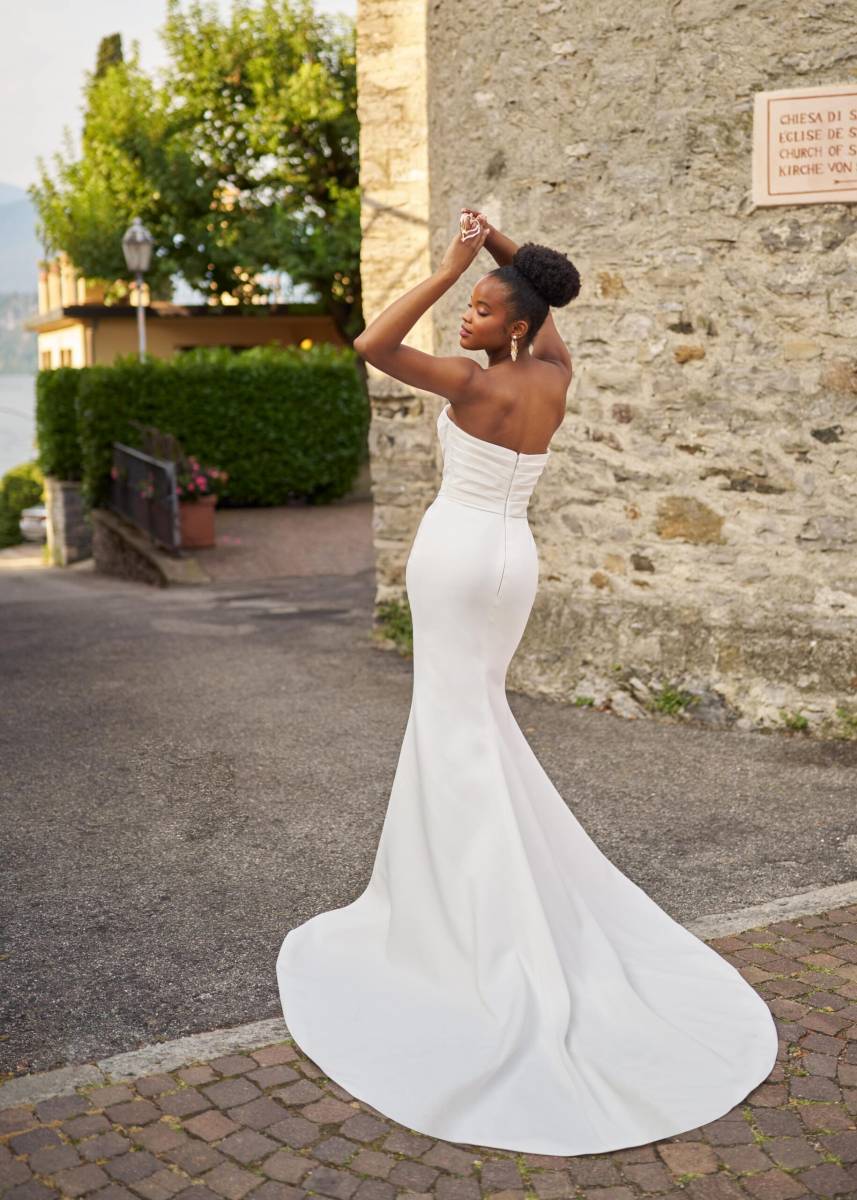 Robe de Mariée Sirène en Satin avec Surjupe Amovible Aix-en-Provence