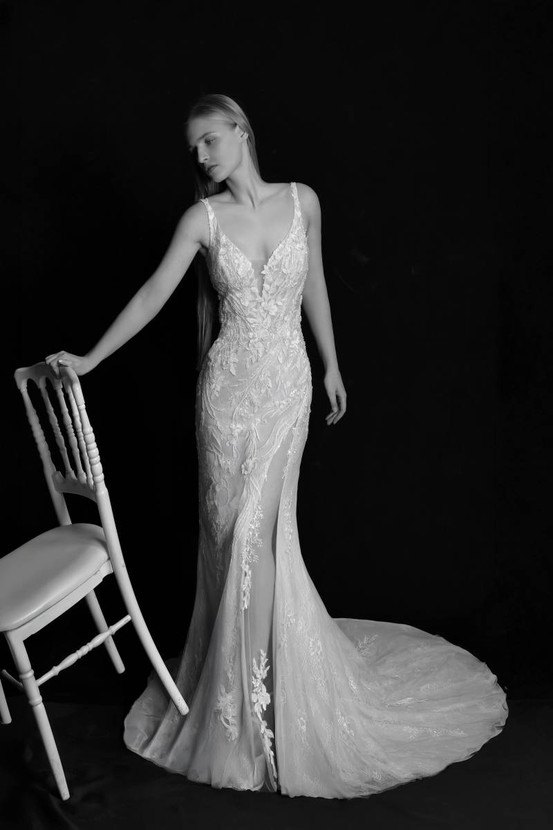 Robe de mariée sirène sexy avec fente Marseille